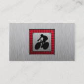 Fietsen; Geborsteld metaal look Visitekaartje (Achterkant)