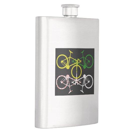 Fietsen Geel Groen Wit Polka-dot truien Flacon (Rechts)