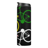 Fietsen Geel Groen Wit Polka-dot truien Thermosbeker (Geroteerd rechts)