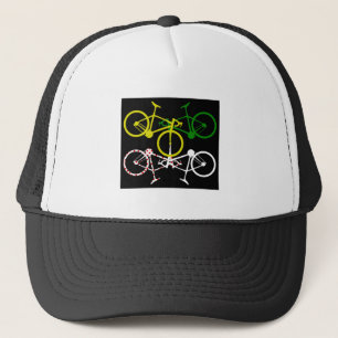 Fietsen Geel Groen Wit Polka-dot truien Trucker Pet