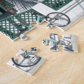 Fietsen geparkeerd bij appartementencomplex Key We Legpuzzel (Zijkant)