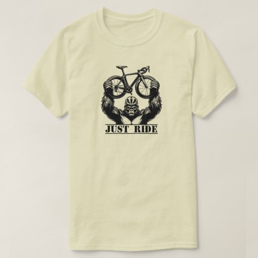 Fietsen Gewoon rijden Gorilla T-shirt (Design voorkant)