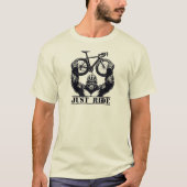 Fietsen Gewoon rijden Gorilla T-shirt (Voorkant)