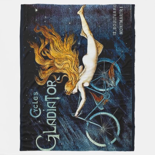  fietsen Gladiator Advert Fleece Deken (Voorkant)