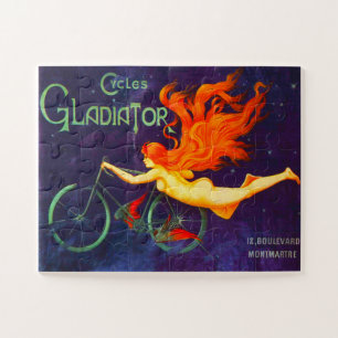 Fietsen Gladiator  Franse fietsen en Poster Legpuzzel
