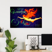 fietsen Gladiator Franse fietsen omkeren Poster (Thuiskantoor)