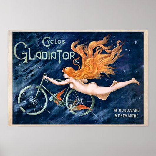 Fietsen Gladiator van Georges Massias Bike Bicycle Poster (Voorkant)