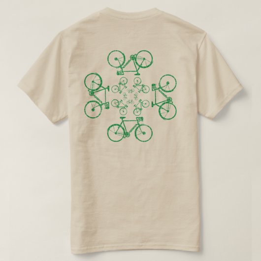 Fietsen green-bikes t-shirt (Design achterkant)