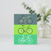 Fietsen - groen briefkaart (Staand voorkant)