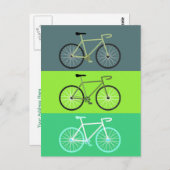 Fietsen - groen briefkaart (Voorkant / Achterkant)