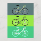 Fietsen - groen briefkaart (Voorkant)