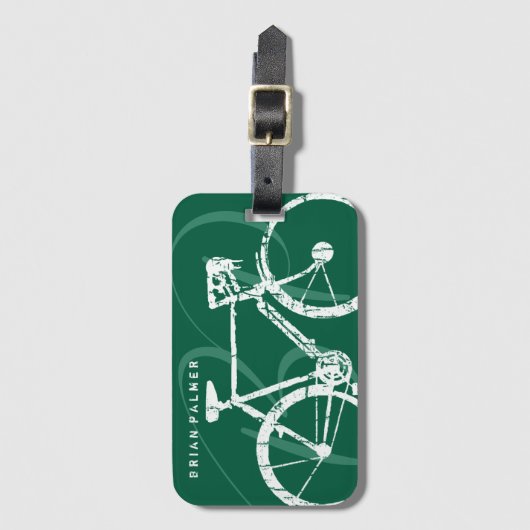 Fietsen / Groene Fietser Bagagelabel (Voorkant (verticaal))