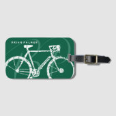 Fietsen / Groene Fietser Bagagelabel (Voorkant (horizontaal))