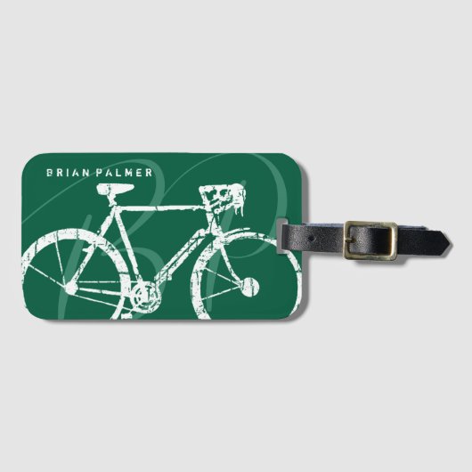 Fietsen / Groene Fietser Bagagelabel (Voorkant (horizontaal))