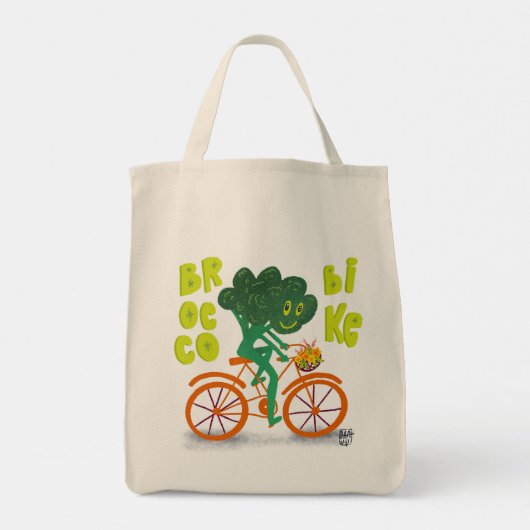 Fietsen groenten en fruit tote bag (Achterkant)