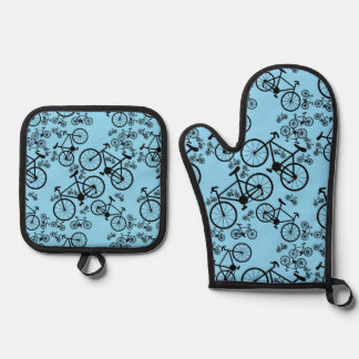 Fietsen Groot en Klein Ovenwant & Pannenlap Set