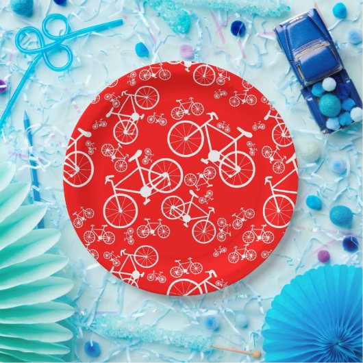 Fietsen Groot en Klein Papieren Bordje (Feest)