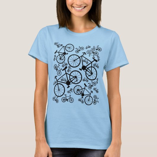 Fietsen Groot en Klein T-shirt (Voorkant)