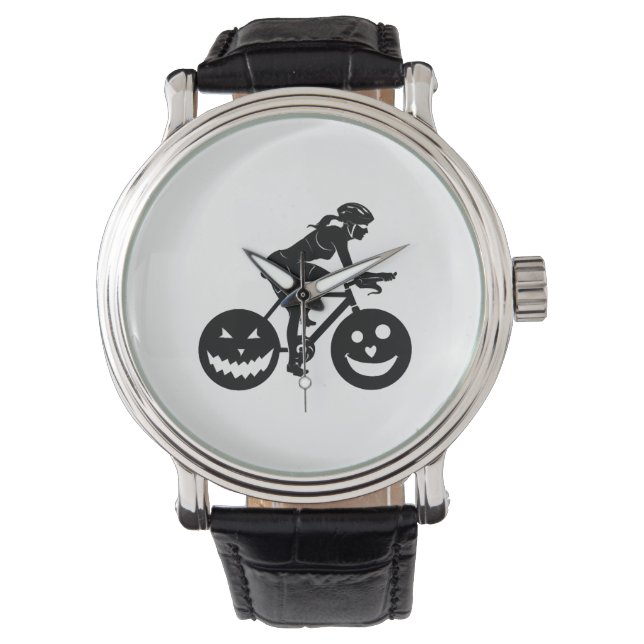 Fietsen Halloween Horloge (Voorkant)
