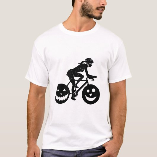 Fietsen Halloween T-shirt (Voorkant)