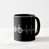 Fietsen Hartslag- Fiets Liefde Fietsen Mok (Voorkant rechts)