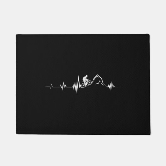 Fietsen, hartslag, racen, fietsenbergen deurmat (Voorkant)