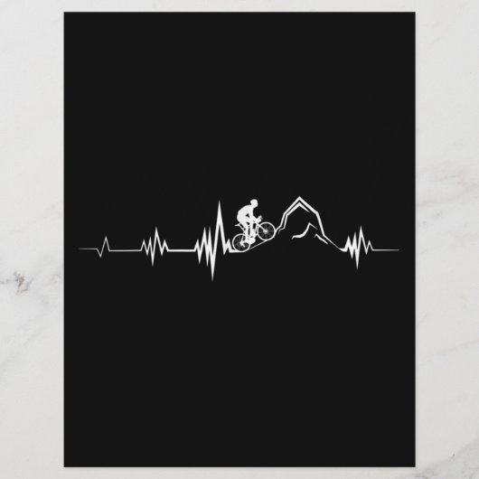 Fietsen, hartslag, racen, fietsenbergen flyer (Voorkant)