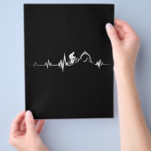 Fietsen, hartslag, racen, fietsenbergen flyer (Hand)