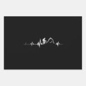 Fietsen, hartslag, racen, fietsenbergen inpakpapier vel (Voorkant)