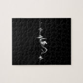 Fietsen, hartslag, racen, fietsenbergen legpuzzel (Horizontaal)