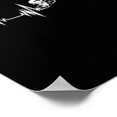 Fietsen, hartslag, racen, fietsenbergen poster (Hoek)