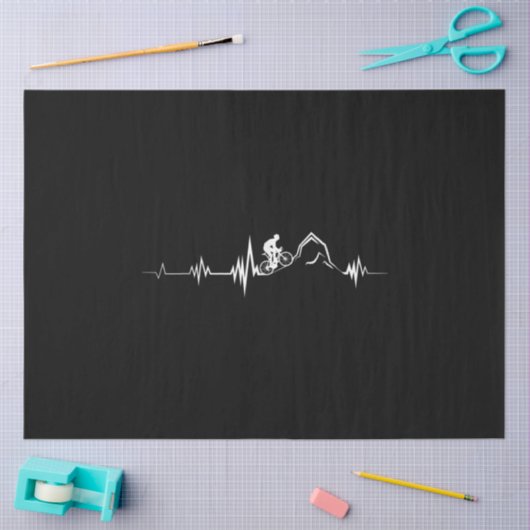 Fietsen, hartslag, racen, fietsenbergen tissuepapier (Craft)