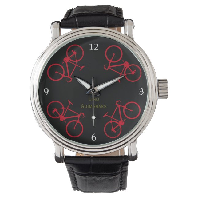 Fietsen. Het fietsuur Horloge (Voorkant)