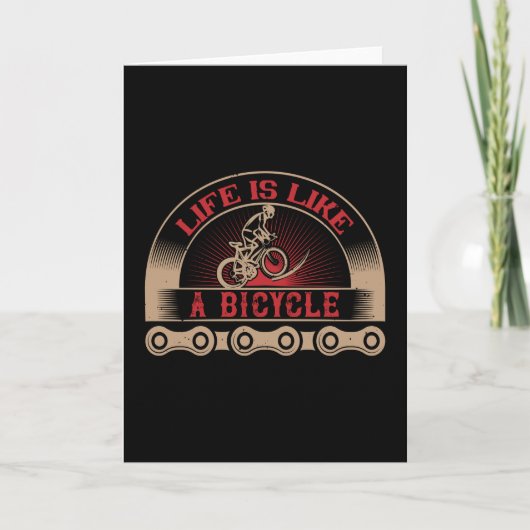 Fietsen - Het leven is als een fiets Kaart (Voorkant)