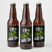 Fietsen - Het leven is echt goed op weg Bier Etiket (Flessen)