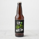 Fietsen - Het leven is echt goed op weg Bier Etiket (Voorkant)