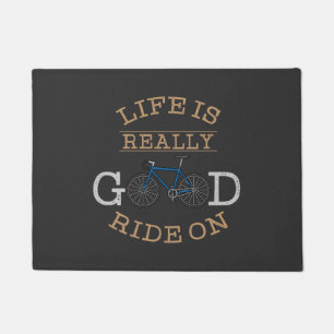 Fietsen - Het leven is echt goed op weg Deurmat