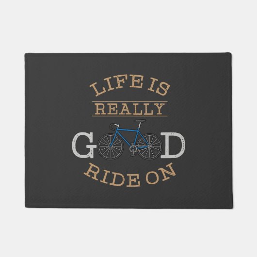 Fietsen - Het leven is echt goed op weg Deurmat (Voorkant)