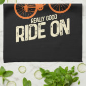 Fietsen - Het leven is echt goed op weg Theedoek (Gevouwen)