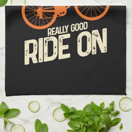 Fietsen - Het leven is echt goed op weg Theedoek (Gevouwen)