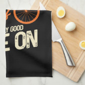 Fietsen - Het leven is echt goed op weg Theedoek (Quarter Fold)