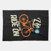 Fietsen - Het leven is echt goed op weg Theedoek (Horizontaal)