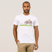 Fietsen Hond en Eekhoorn Whimsical Animals Design T-shirt (Voorkant volledig)