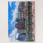 Fietsen Houses Along Amsterdam Canal Nederland Legpuzzel (Verticaal)