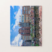 Fietsen Houses Along Amsterdam Canal Nederland Legpuzzel (Verticaal)