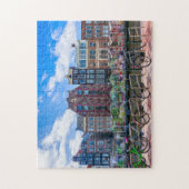 Fietsen Houses Along Amsterdam Canal Nederland Legpuzzel (Verticaal)