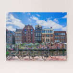 Fietsen Houses Along Amsterdam Canal Nederland Legpuzzel<br><div class="desc">Deze verbluffende puzzel met de naam jigzaag bevat fietsen langs het kanaal in Amsterdam met gebouwen op de achtergrond. #amsterdam #jigsawpuzzle #gift #stockingstuffers</div>