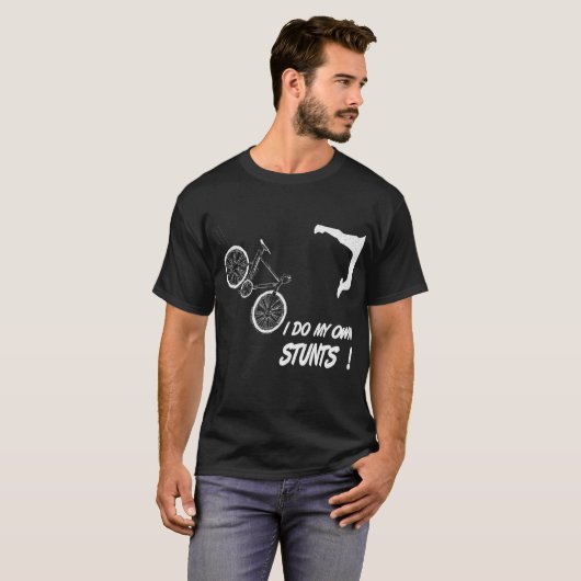 Fietsen, humor van ongelukken met fietsen, grappig t-shirt (Voorkant volledig)