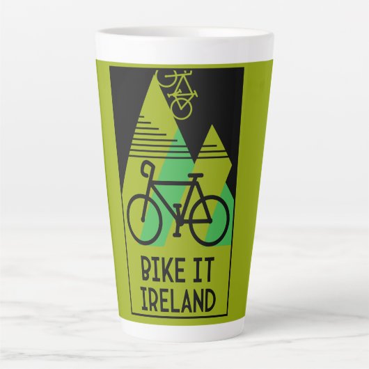 Fietsen Ierland Latte Mok (Voorkant)