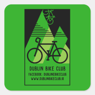 Fietsen Ierland Vierkante Sticker